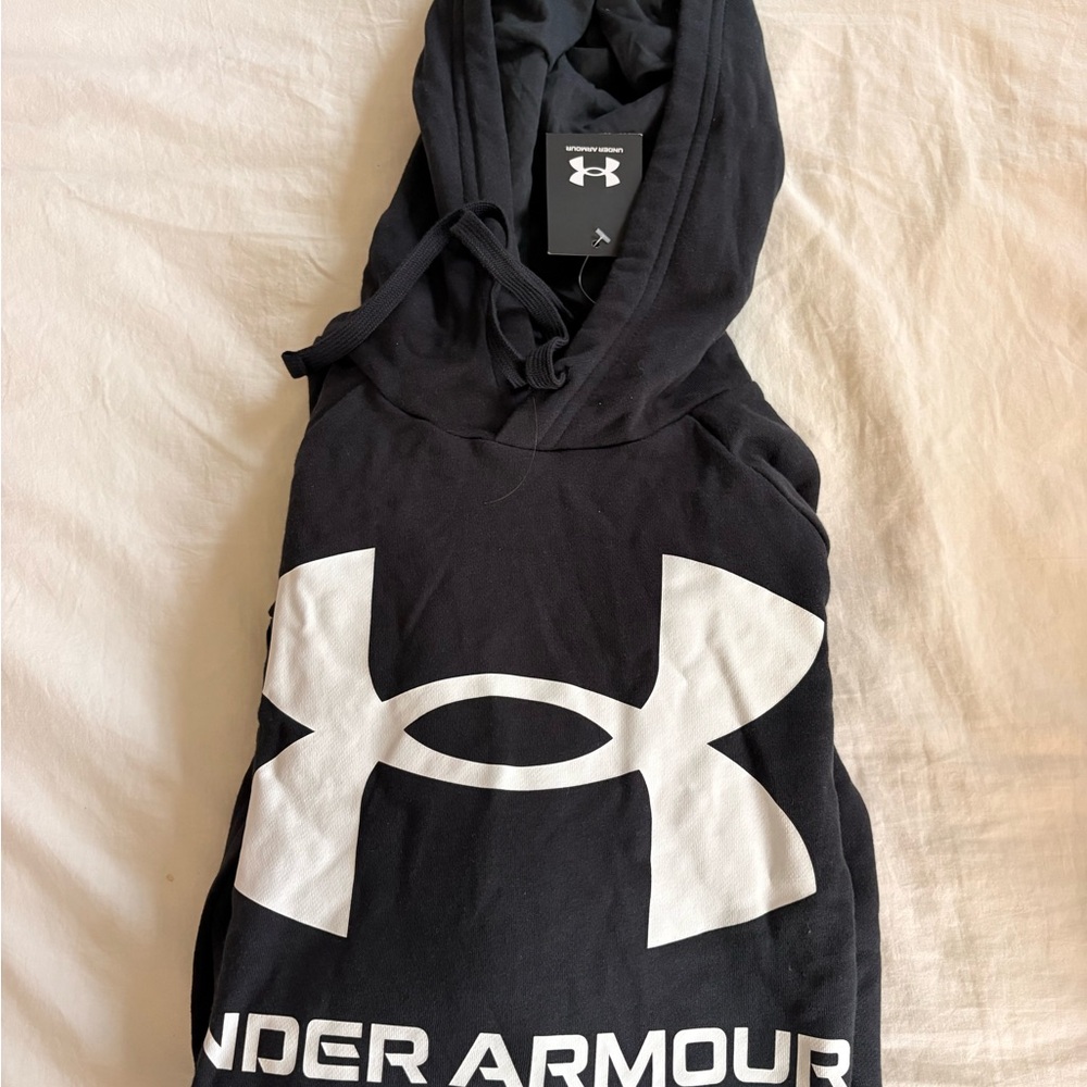 Under Armour Black and White Logo Hoodie